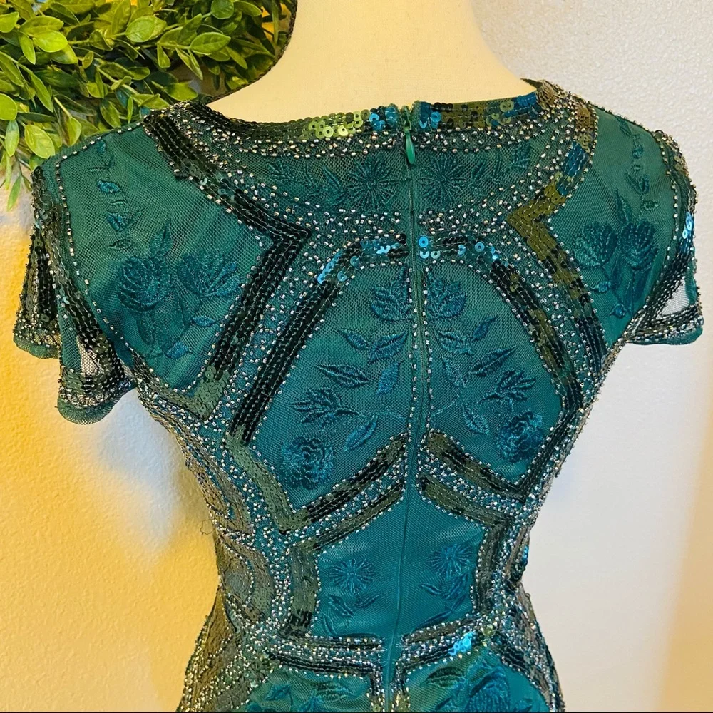 Lulu's Emerald Sequin Mini Dress - Picture 13 of 15